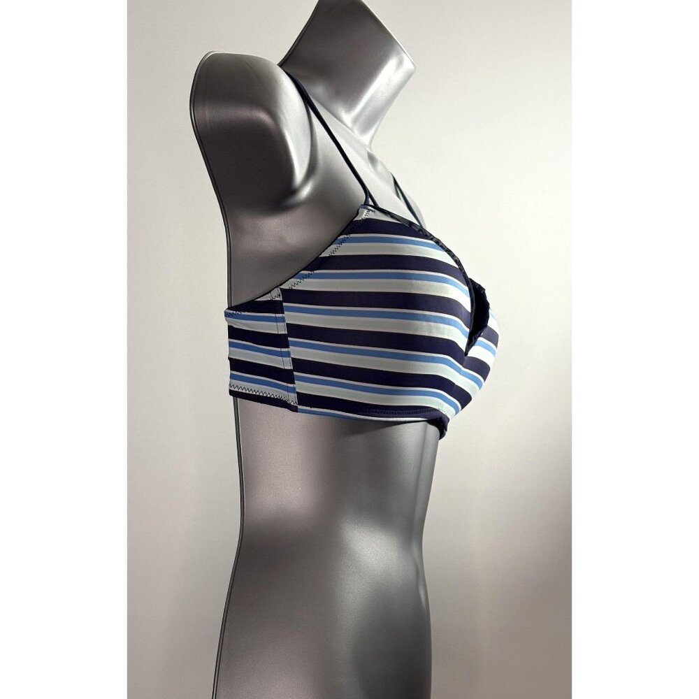 Aerie Sporty Blue White Navy Striped Sporty Lingerie Bra Nautical Cup Size 34C - Picture 5 of 14